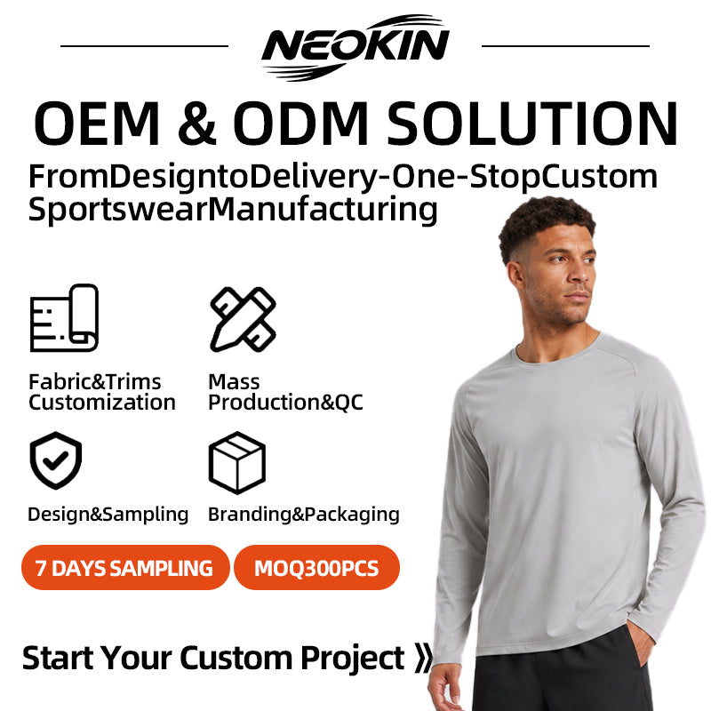 NEOKIN Men's Long Sleeve Sports Shirt Manufacturer | 135G Lightweight Training Top