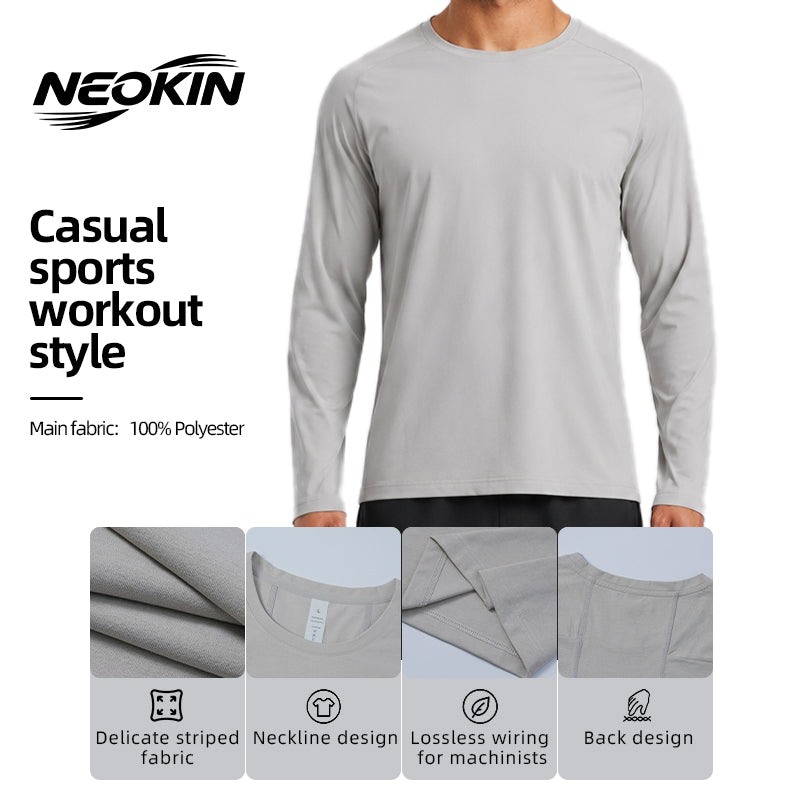 NEOKIN Men's Long Sleeve Sports Shirt Manufacturer | 135G Lightweight Training Top