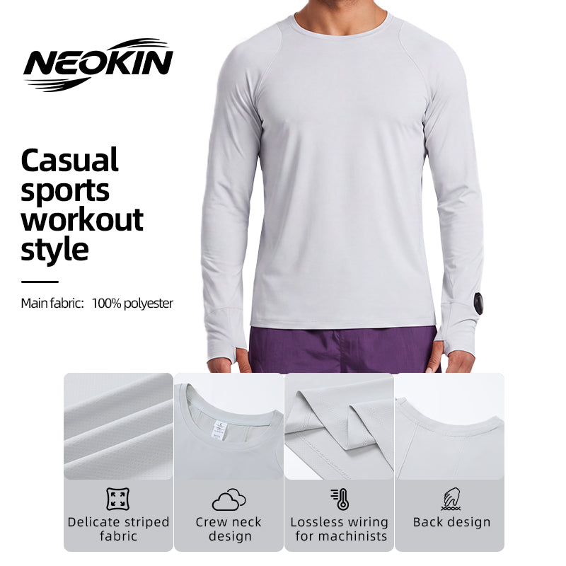 NEOKIN Men's Lightweight Long Sleeve Running Shirt Manufacturer | High Stretch Training Top
