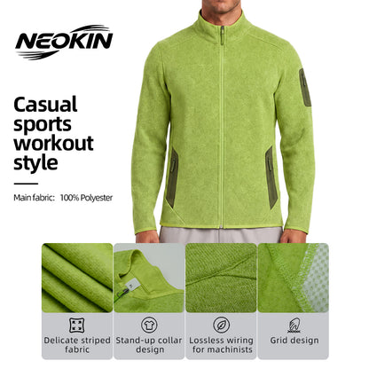 NEOKIN Men's Stand Collar Fleece Jacket Manufacturer | Warm Full Zip Training Jacket