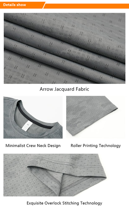 NEOKIN Custom Men’s Cooling Jacquard Active Roller Printing & Wrinkle T-Shirt