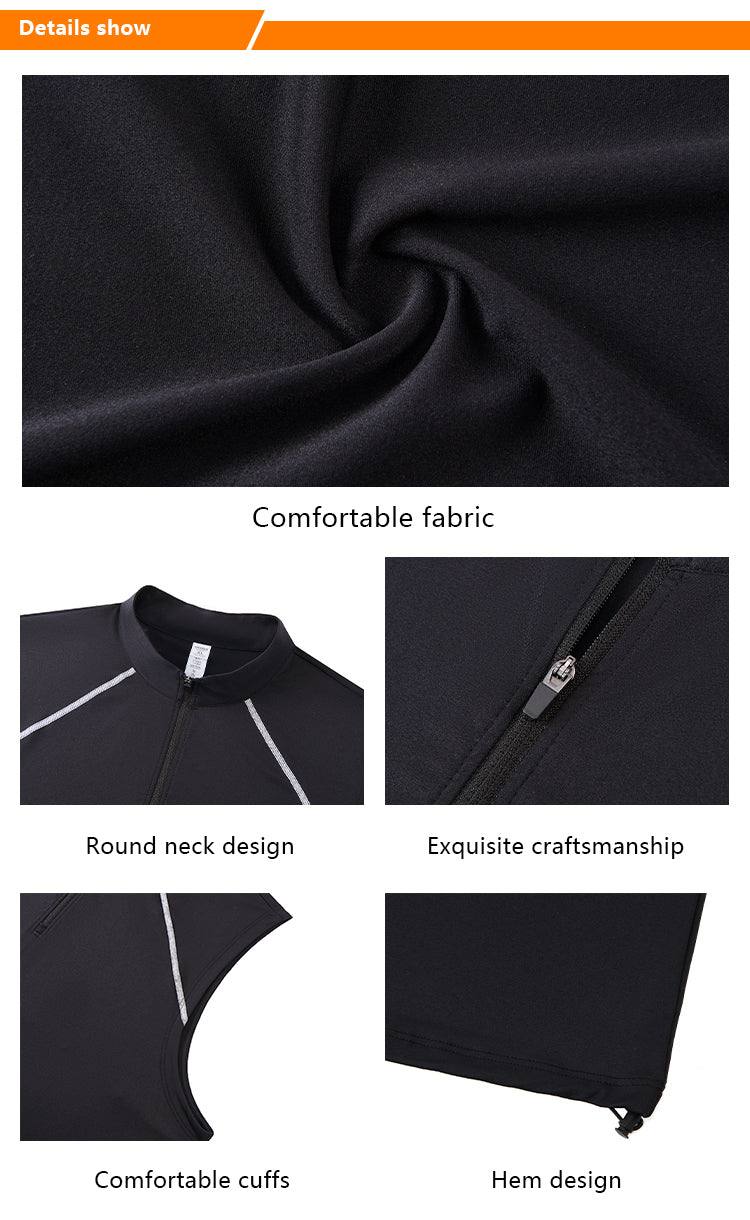 NEOKIN Men’s Oversized Half-Zip Sleeveless Active Vest